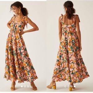 FARM Rio Floral Maxi Dress - Pink, Orange, Green